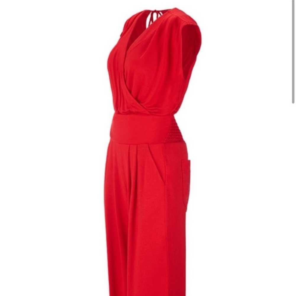 CAbi #5773 Uptown Sleeveless Red Jumpsuit wrap fr… - image 7