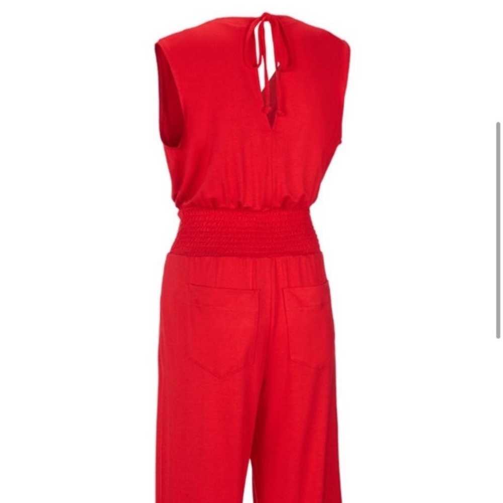 CAbi #5773 Uptown Sleeveless Red Jumpsuit wrap fr… - image 8