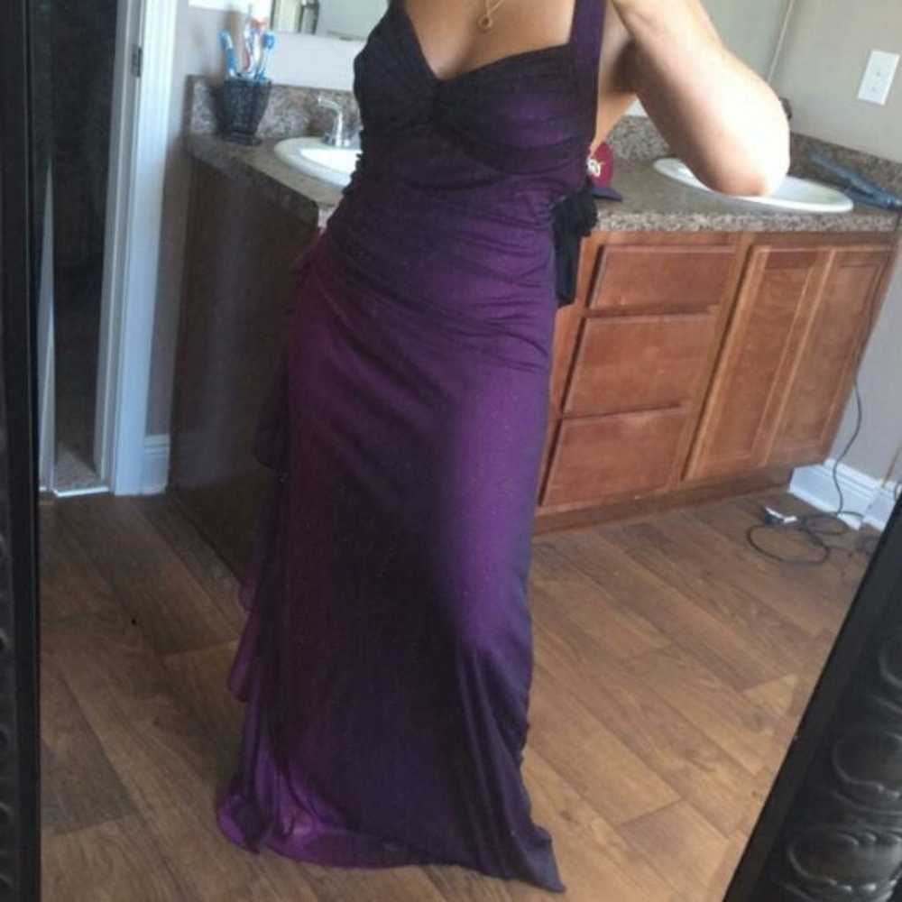 Purple Plum sexy shimmering formal gown - image 2