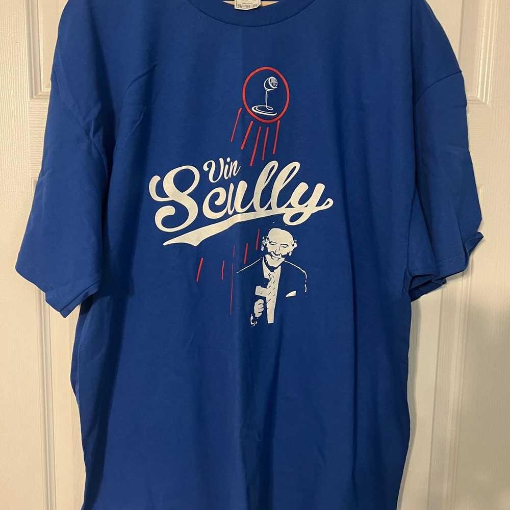 Vin Scully Dodgers Short Sleeve Shirt - image 2