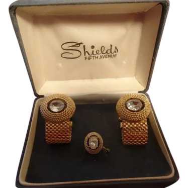 Vintage Men's or Woman's Gold /toned Cuff Links &… - image 1