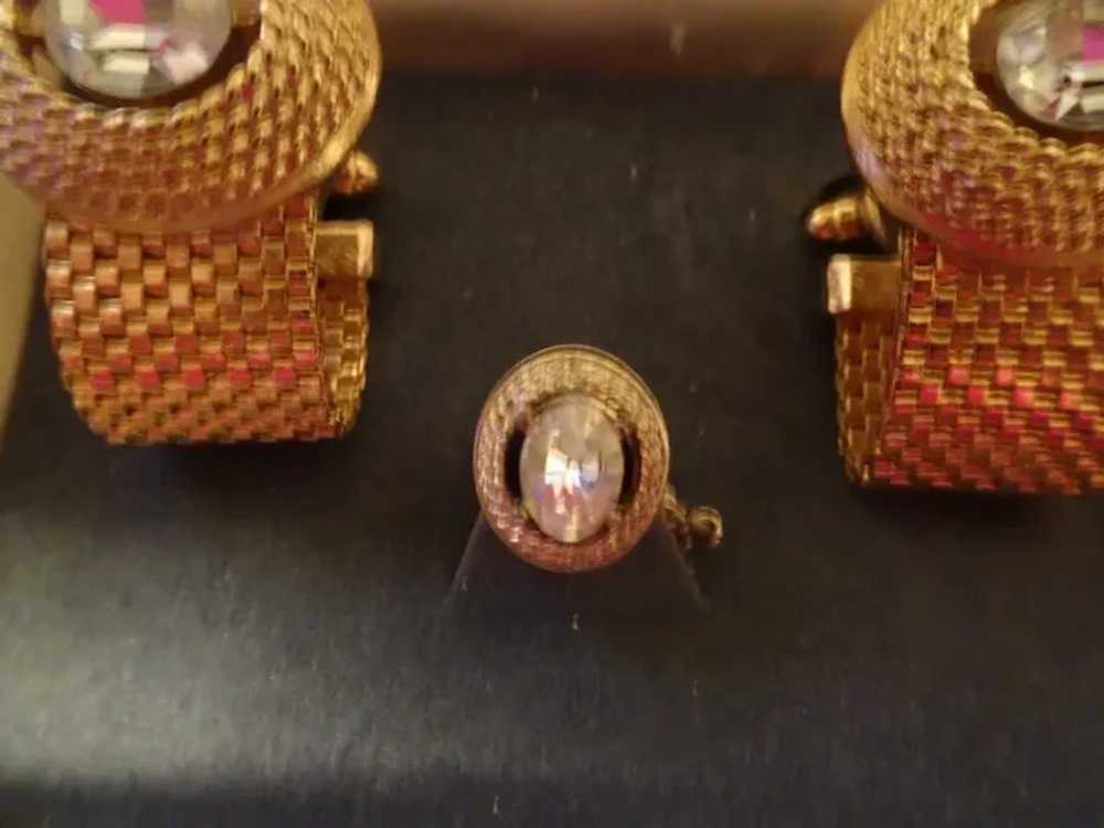 Vintage Men's or Woman's Gold /toned Cuff Links &… - image 4