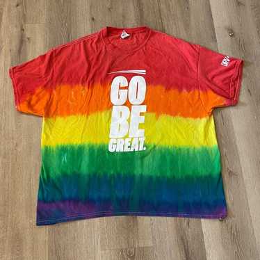 Colortone Drv Pnk Tie Dye TEE T SHIRT “Go Be Grea… - image 1