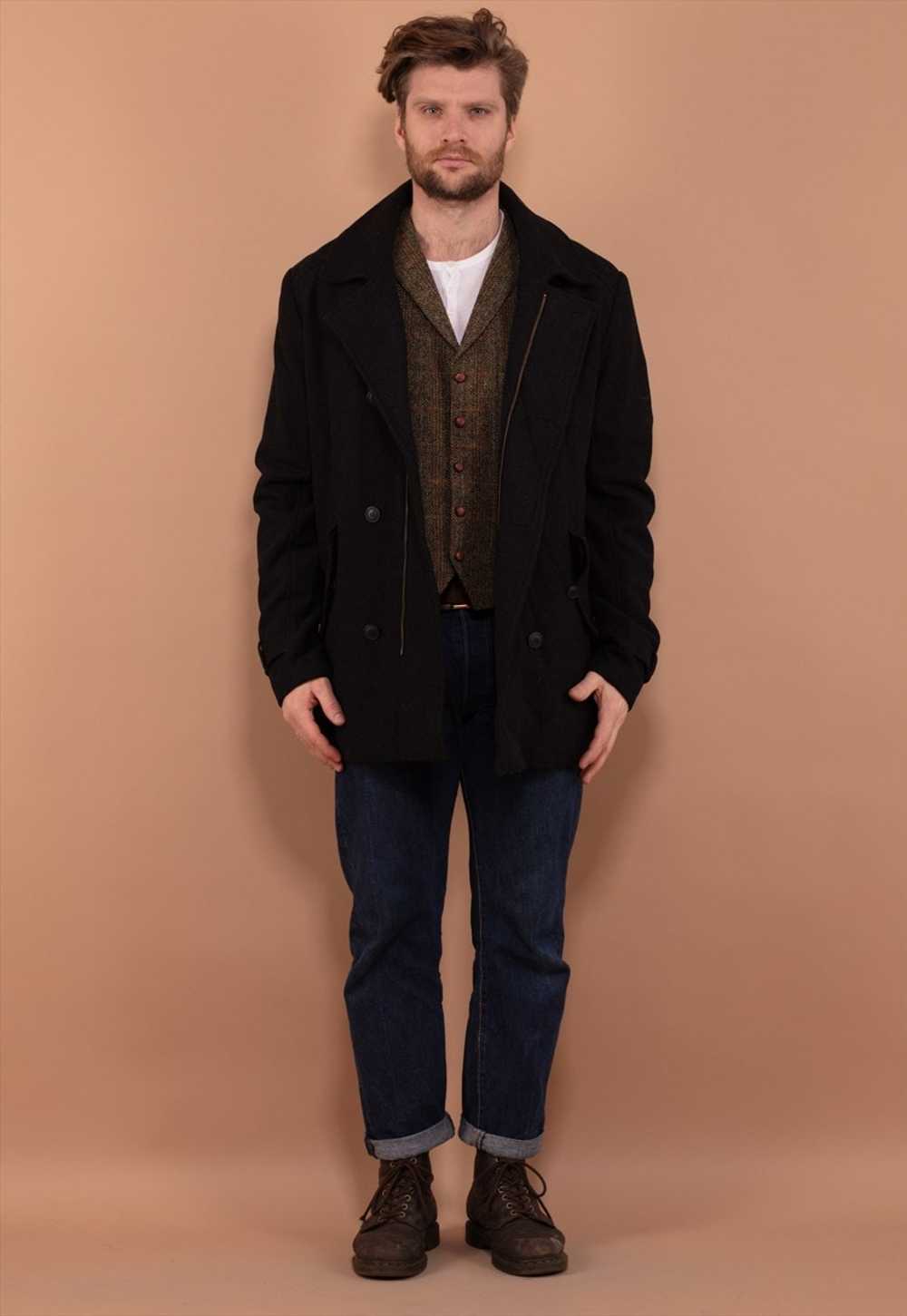 Vintage 00's Men Wool Blend Jacket in Grey - image 1