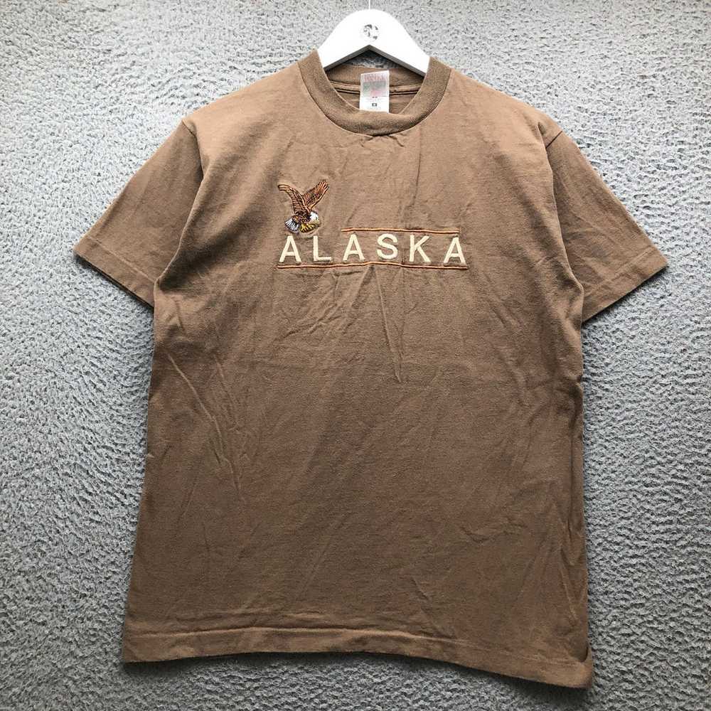 Vintage 90s Fruit of The Loom Alaska Eagle T-Shir… - image 1