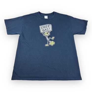 Vintage Fart Joke Shirt Adult LARGE Blue 90s Free… - image 1