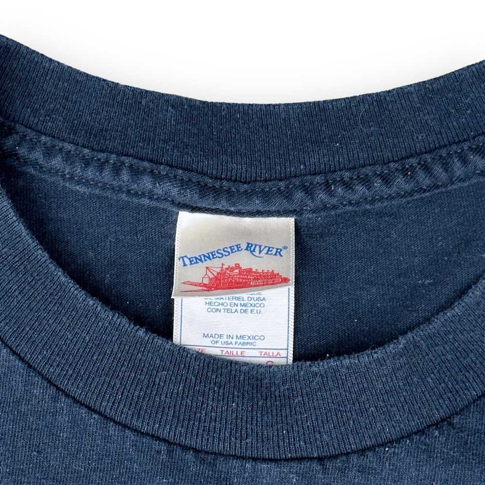 Vintage Fart Joke Shirt Adult LARGE Blue 90s Free… - image 3