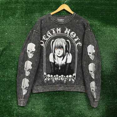 Death Note Anime Mineral Wash Crewneck Sweater Si… - image 1