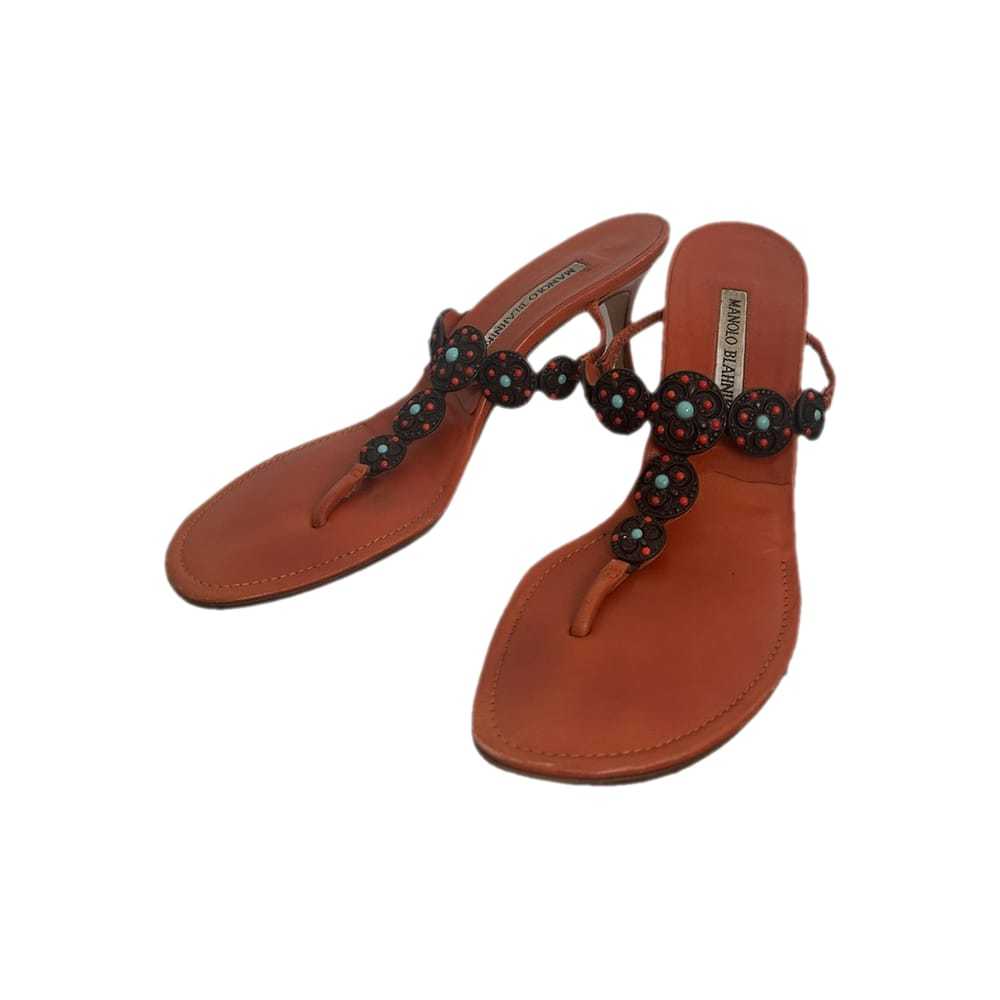 Manolo Blahnik Leather heels - image 1