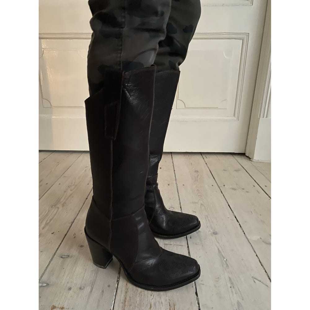 Gianni Barbato Leather cowboy boots - image 4