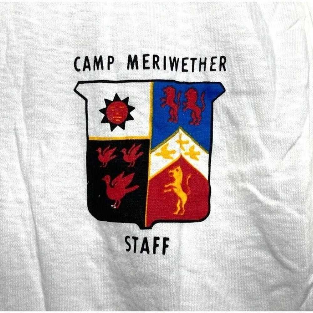 Vintage 70s BOY SCOUTS CAMP MERIWETHER T-Shirt OR… - image 3