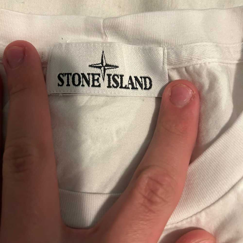 Stone Island White Tee Size Small - image 2
