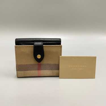 Burberry BURBERRY Nova Check Logo Leather Genuine 