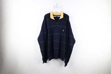 Nautica × Vintage Vintage 90s Nautica Knit Half Z… - image 1