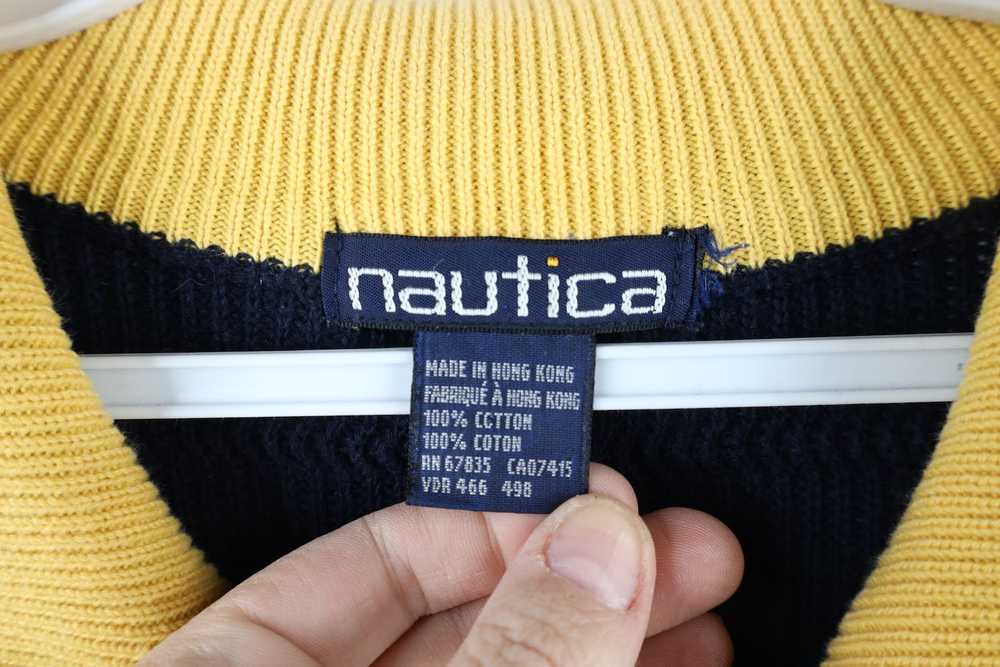 Nautica × Vintage Vintage 90s Nautica Knit Half Z… - image 5