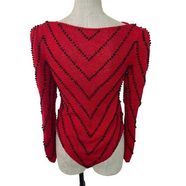 Vintage Vintage Womens Sweater Size Small Red Kni… - image 1