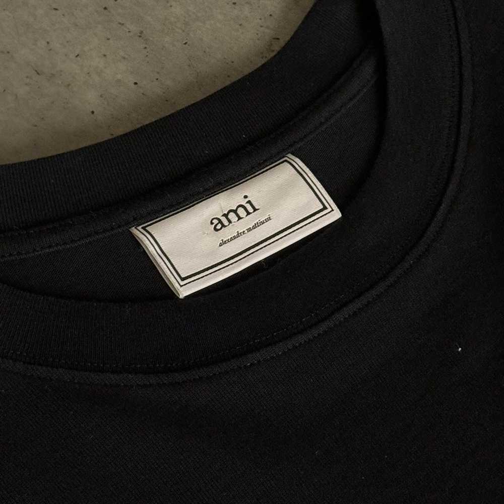 AMI AMI Logo Patch Black T-Shirt - image 3