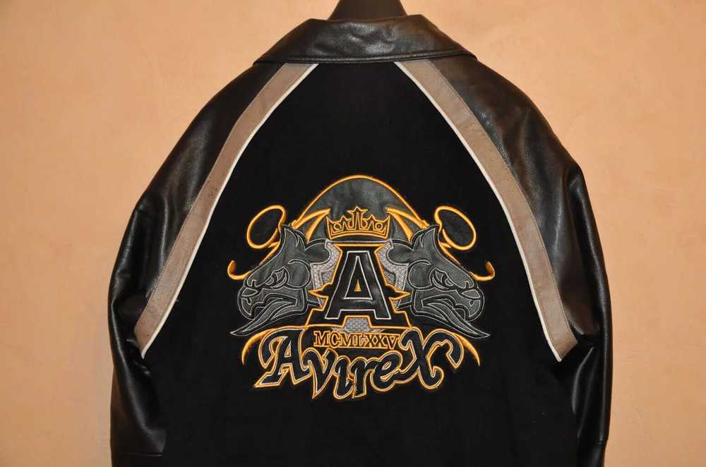 Al Wissam Avirex Wool Logo Bomber Jacket Vintage … - image 7