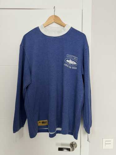 Corteiz Corteiz CRTZ blue waffle sweater workwear… - image 1