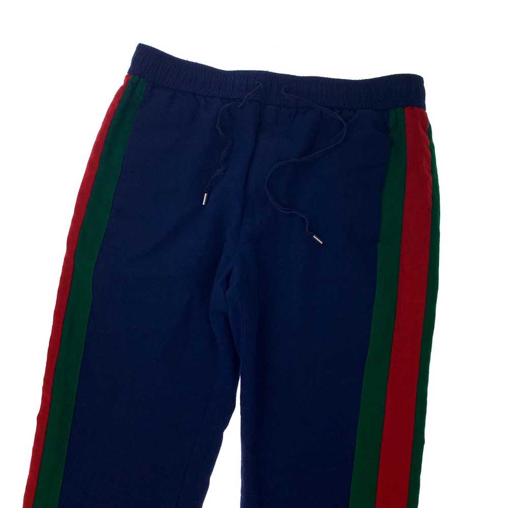 Gucci Gucci Blue Side Stripe Cropped Trousers - image 1