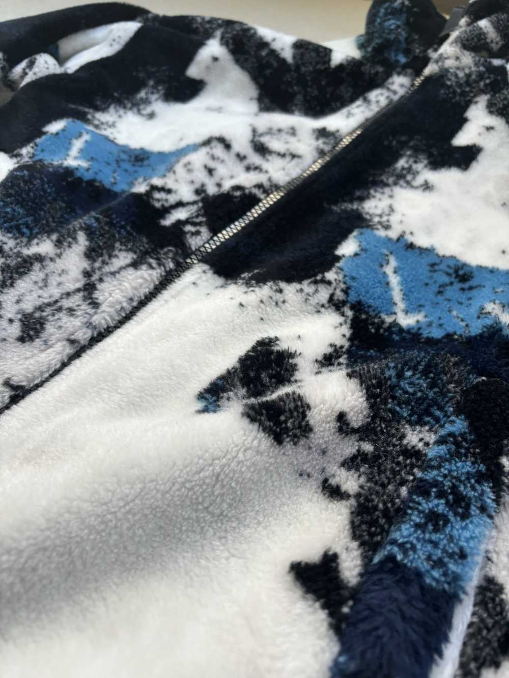 Zara Zara Blue Black White Fur Fleece Bomber Jack… - image 2