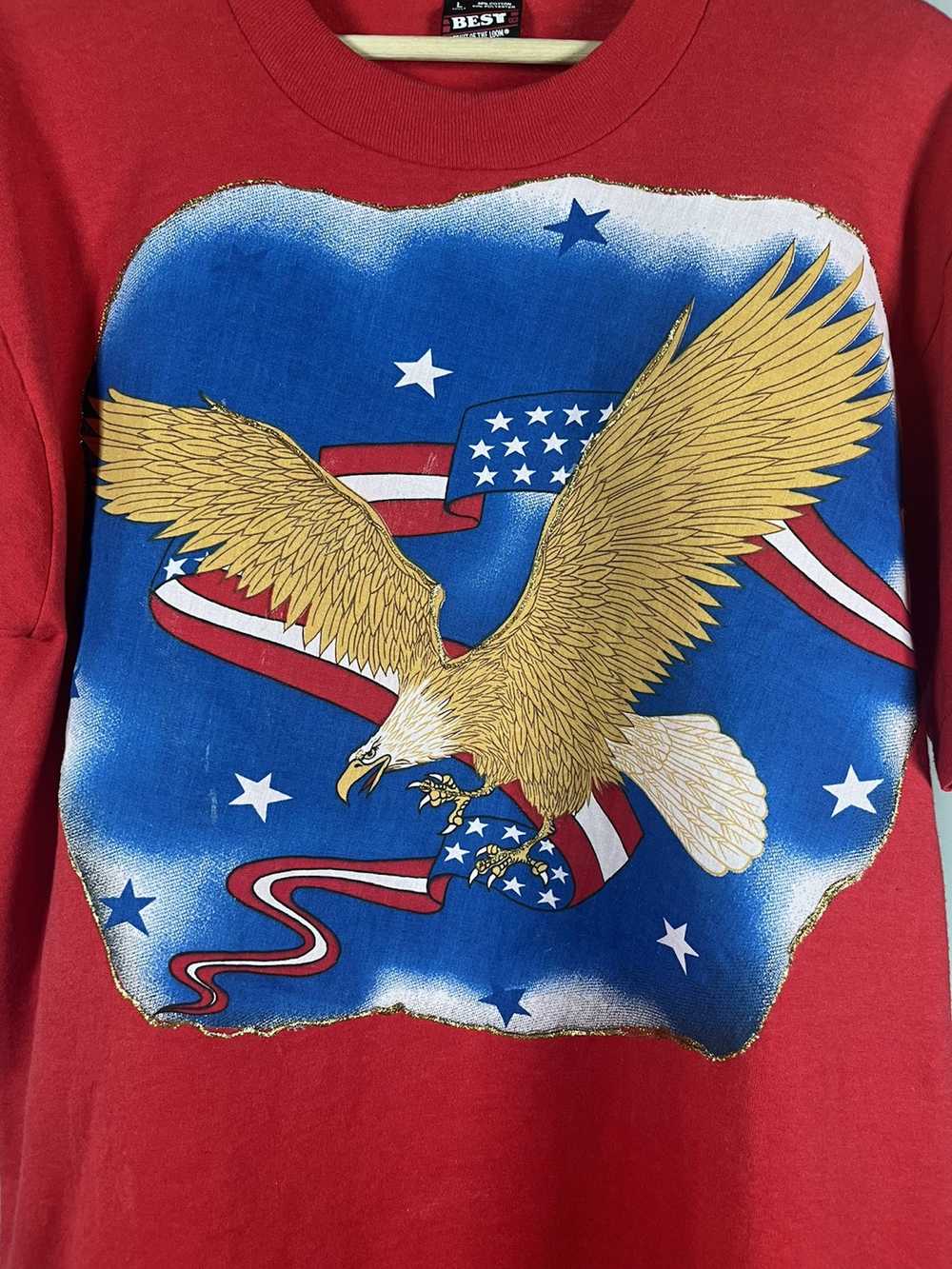 Hanes × Vintage Vintage USA America Bald Eagle Bi… - image 3