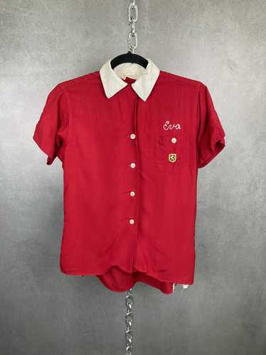 Nat Nast Vintage Nat Nast rayon bowling shirt Eva 