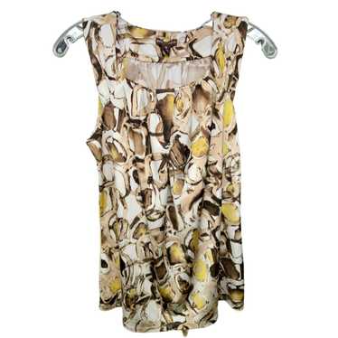 Designer Dana Buchman sleeveless brown camo pullo… - image 1