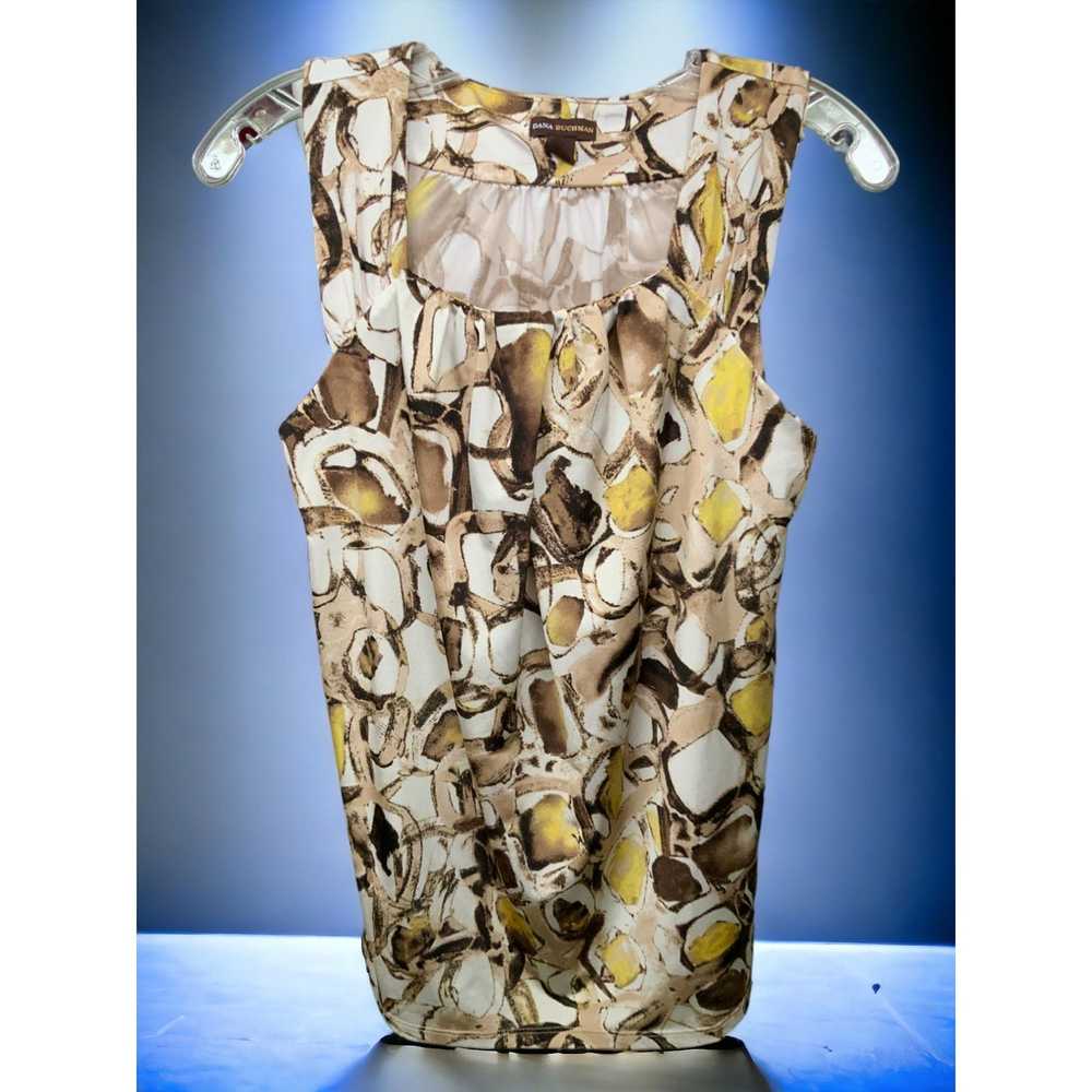 Designer Dana Buchman sleeveless brown camo pullo… - image 2