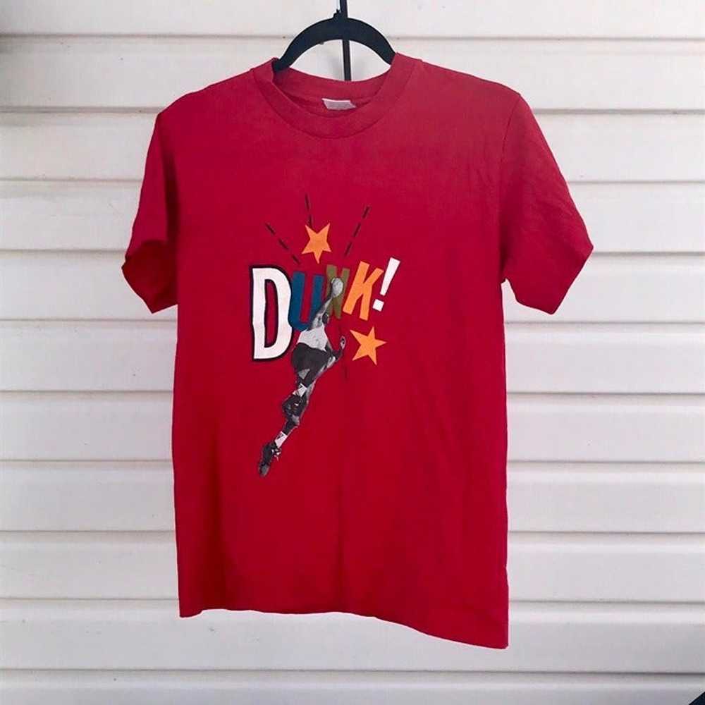 Vintage 90s Nike Space Jam Jordan T Shirt Tee Red… - image 4