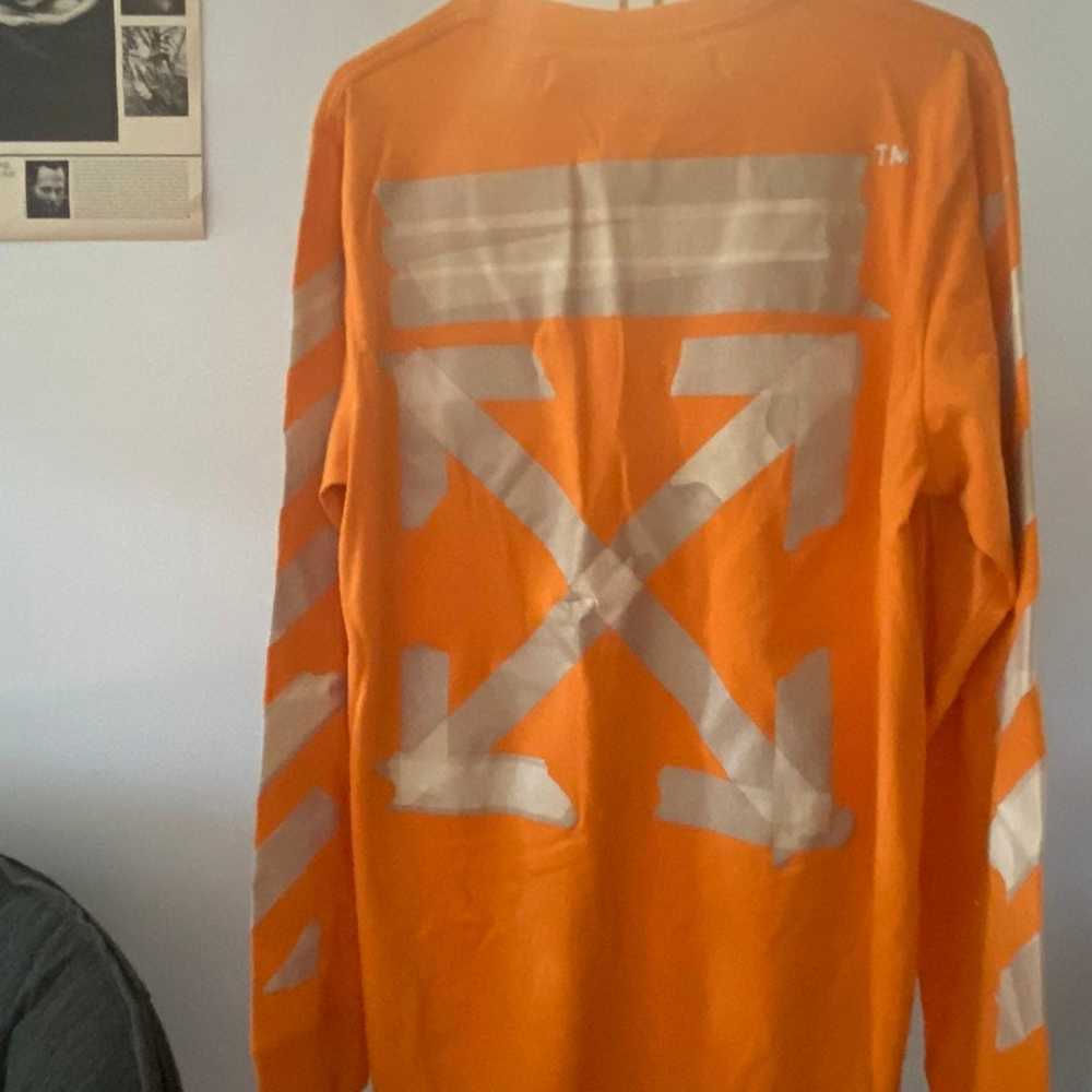 Off-white tape arrow orange long sleeve shirt / S… - image 1