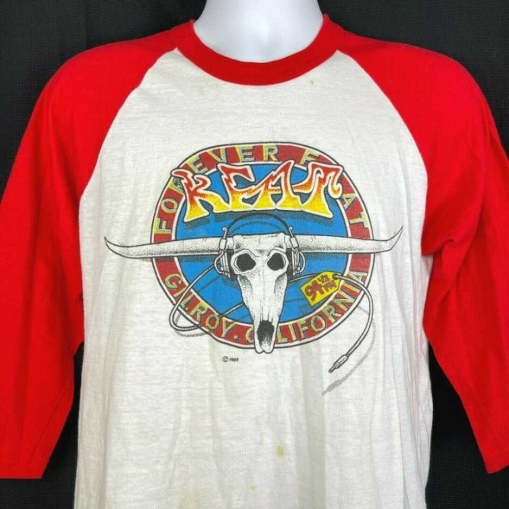 Vtg KFAT Country Radio 1975-1983 Jersey T-Shirt L… - image 2