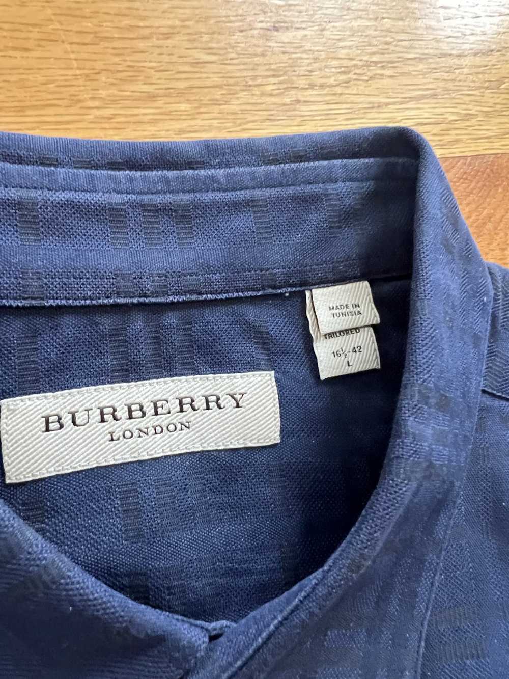 Burberry Navy Blue Burberry London Shirt Sz L - image 3