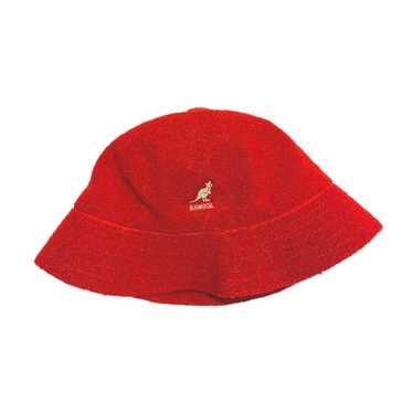Kangol × Vintage KANGOL red fuzzy felt bucket hat - image 1