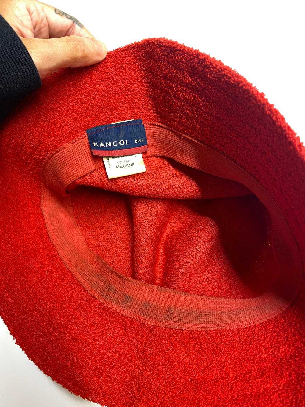 Kangol × Vintage KANGOL red fuzzy felt bucket hat - image 3