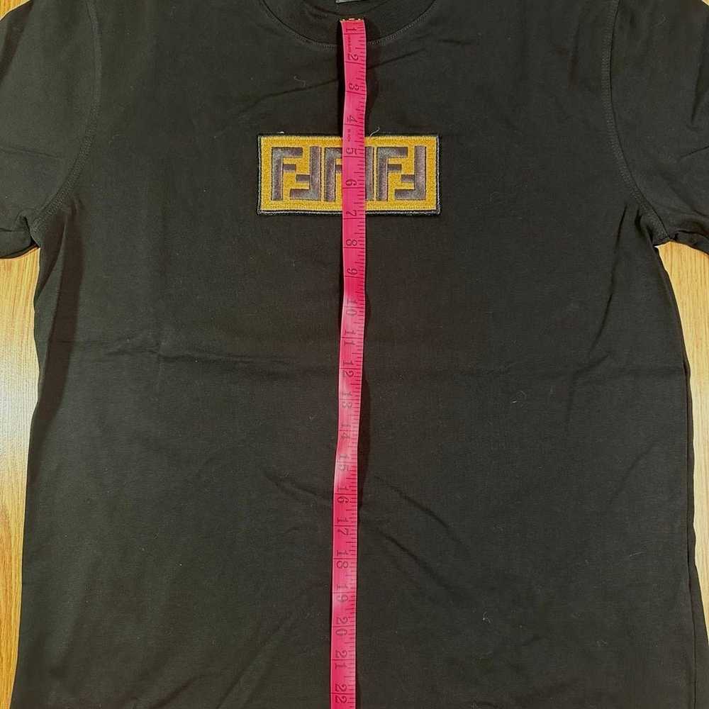 Fendi Black Cotton  FF Motif Mens T-shirt Size M - image 4