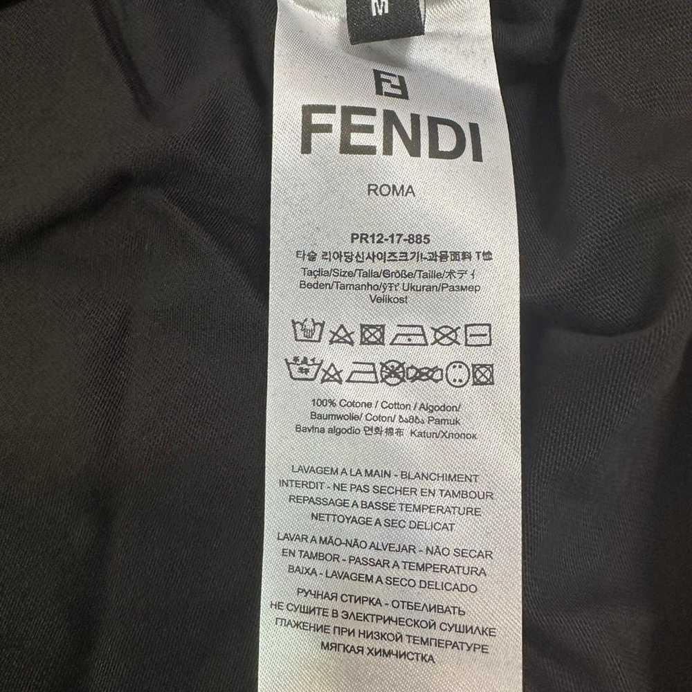 Fendi Black Cotton  FF Motif Mens T-shirt Size M - image 6