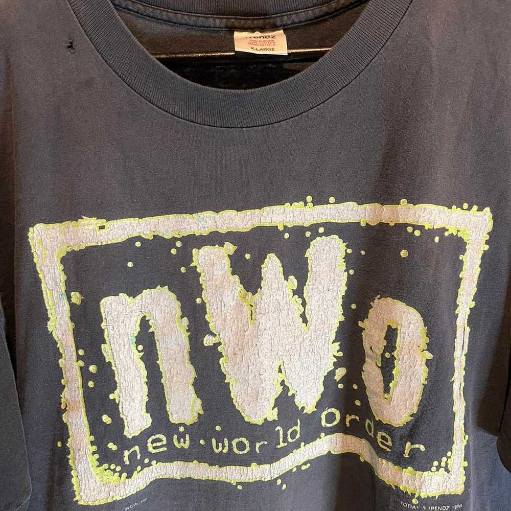 WCW NWO New World Order T-Shirt Size XL Glow In T… - image 4