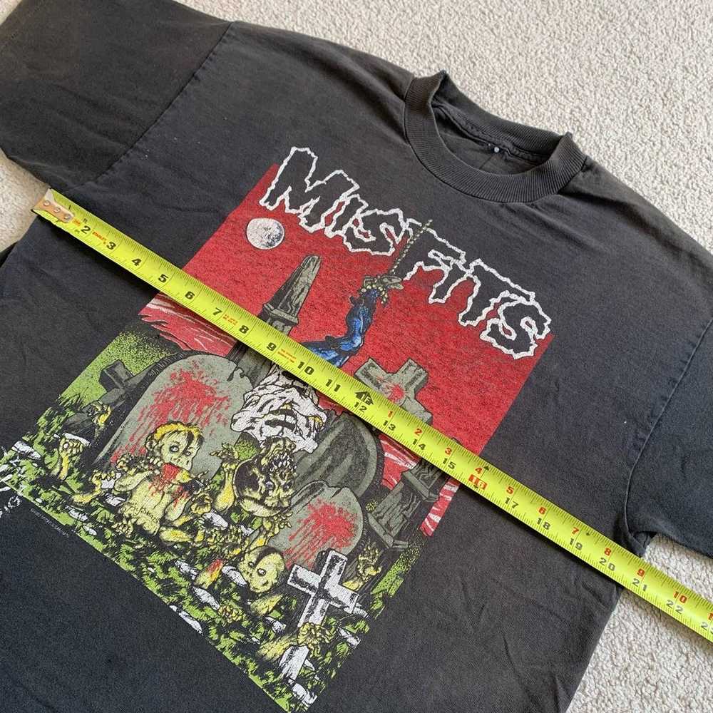 Vintage 1995 Pushead Misfits Band Tee Single Stit… - image 7