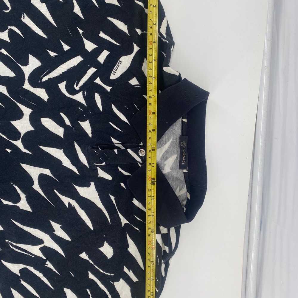 Versace Black & White Polo Tee sz 3XL - image 9