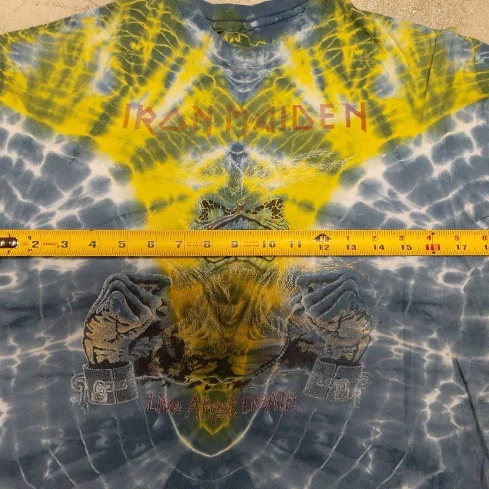 Vintage 1985 Iron Maiden live after death tie dye… - image 3