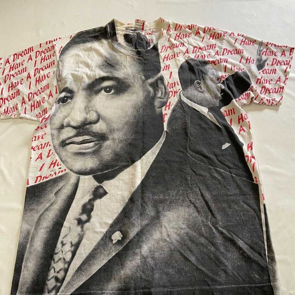Mens VINTAGE Martin Luther King MLK All Over Prin… - image 1