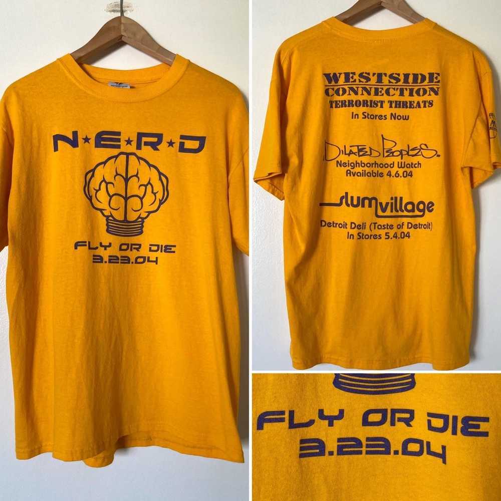 N.E.R.D FLY OR DIE 2004 tour Sz L shirt - Westsid… - image 1