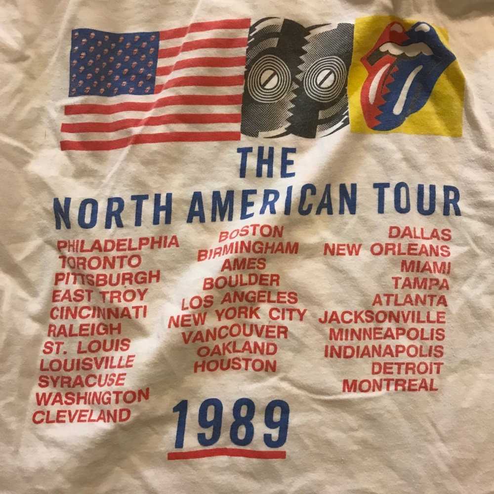 Vintage 1989 Rolling Stones t-shirt - image 8