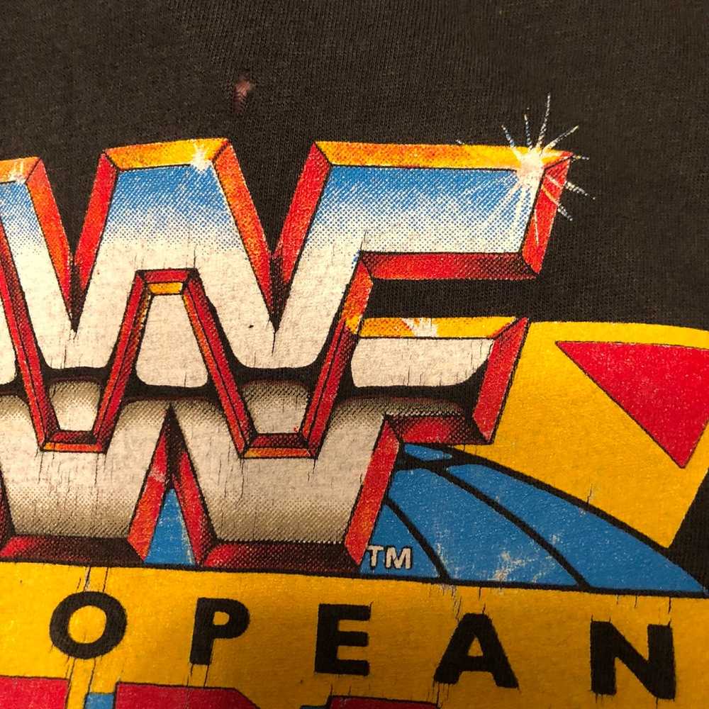 Men’s Vintage WWF European Rampage Tour Shirt Med… - image 5