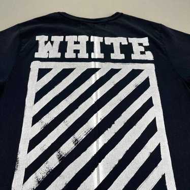 OFF-WHITE Brush Diagonals T-Shirt Adult Medium Bl… - image 1