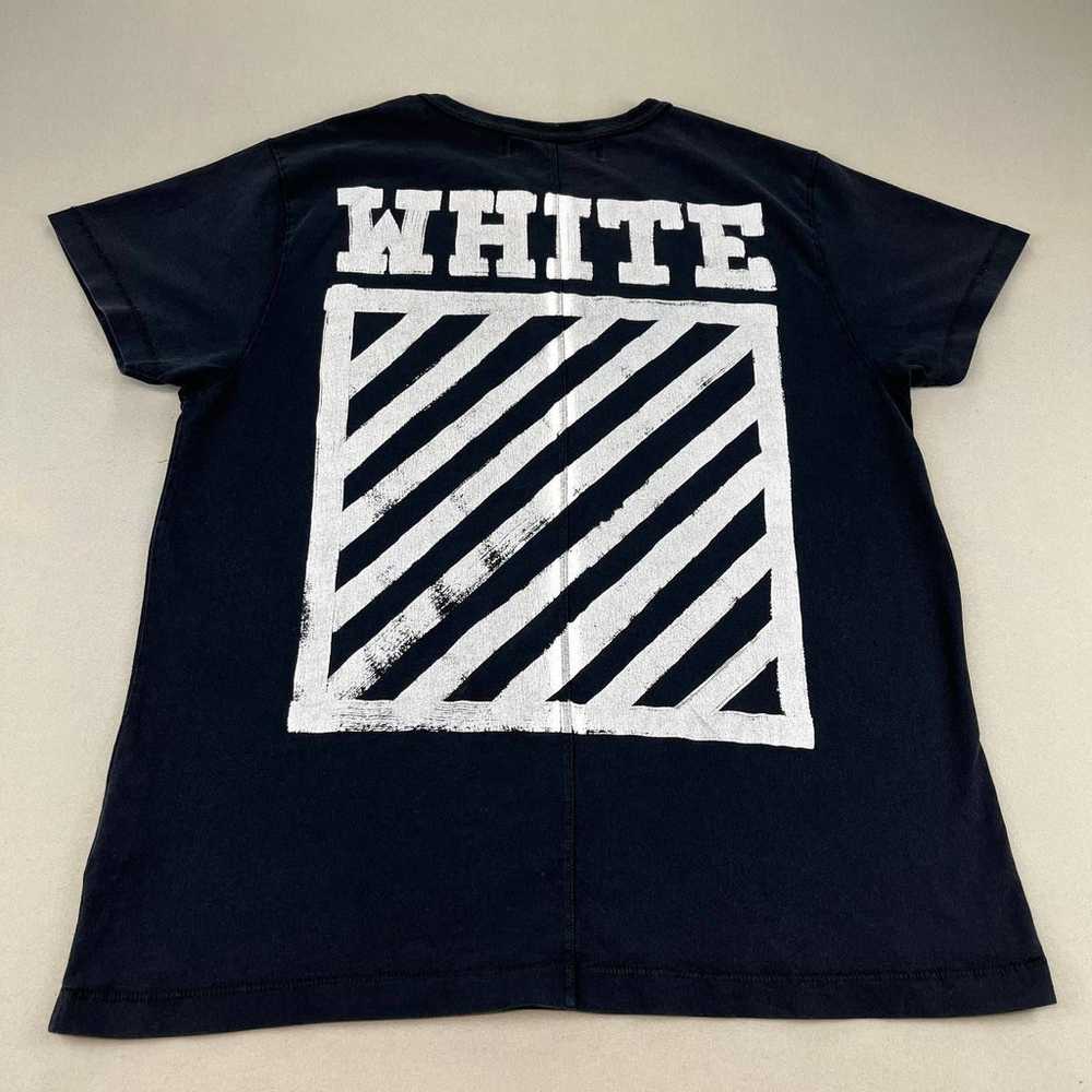 OFF-WHITE Brush Diagonals T-Shirt Adult Medium Bl… - image 2