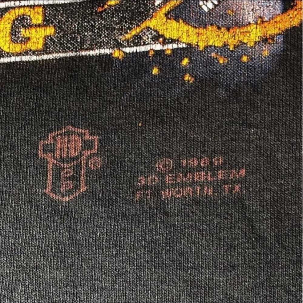 Single Stitch Vtg 1989 3D Emblem HAWG Harley Davi… - image 2