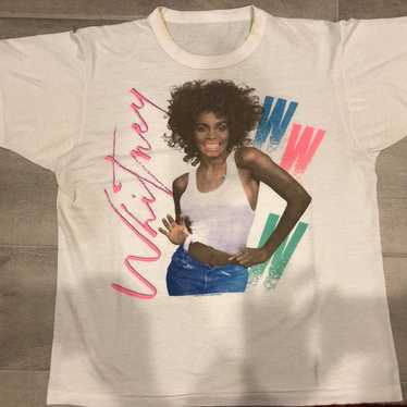 VINTAGE 1987 WHITNEY HOUSTON SHIRT RAP TEE R&B 90s 80… - Gem