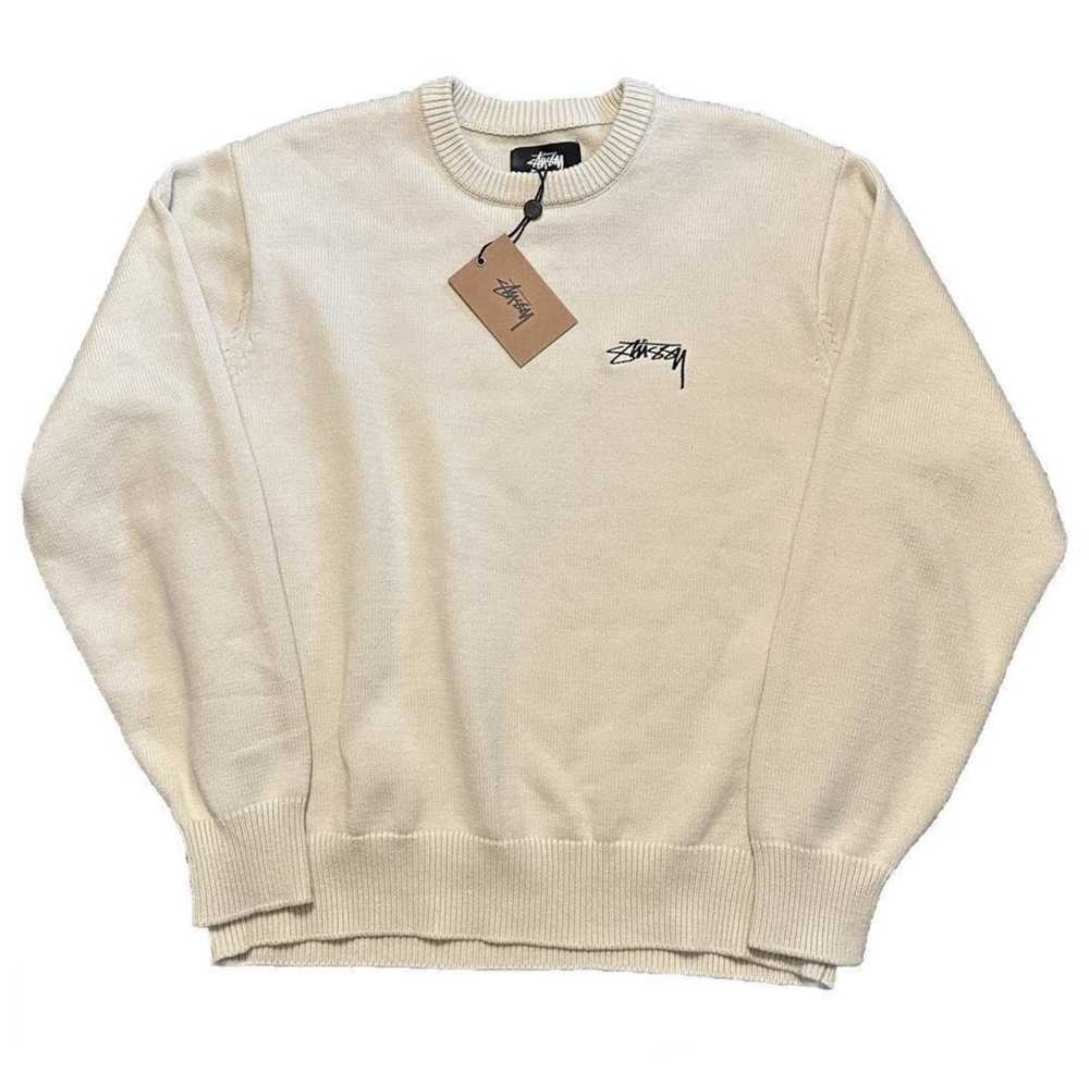 Stussy Care Label Sweater Natural Men's - FW22 - US
